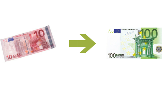 10€ - - 100€ Miten opettaa lapselle rahankäyttöä blog kuva